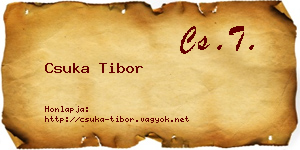 Csuka Tibor névjegykártya