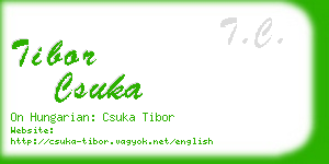 tibor csuka business card